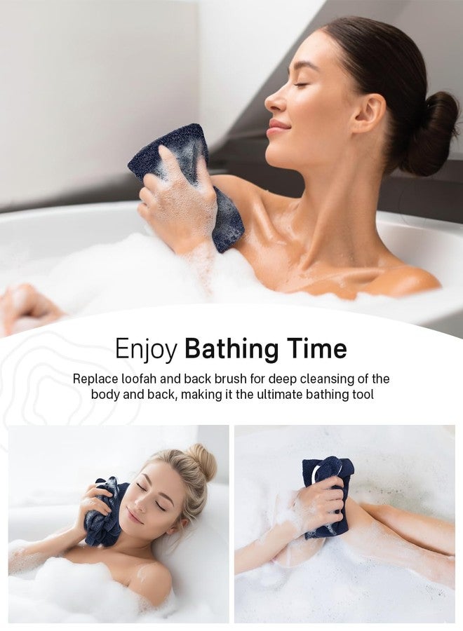 Yiclick Exfoliating Washcloth Towel with Handle, Back Scrubber for Shower, Exfoliating Body Scrubber Exfoliator, Japanese Wash Cloth for Body Scrub, Bath Sponge Loofah Luffa Washer Exfoliator - Image 4