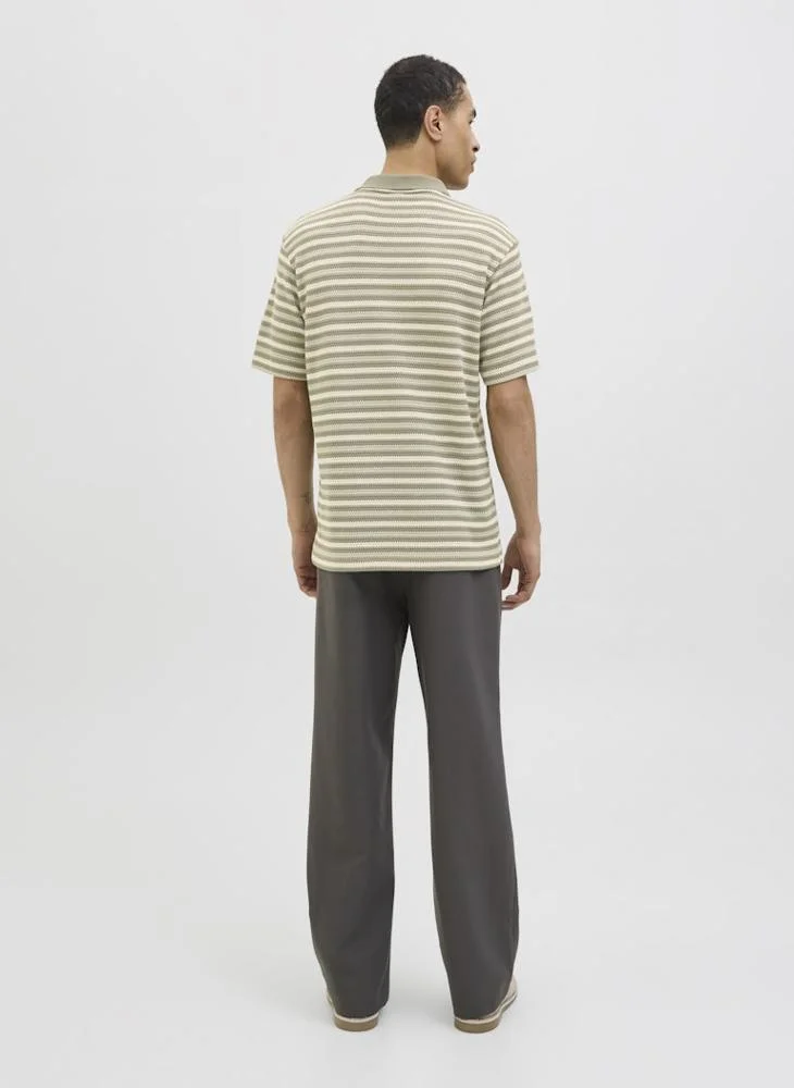 JACK & JONES Jprbluharry Short Sleeve  Split Neck Polo Shirt