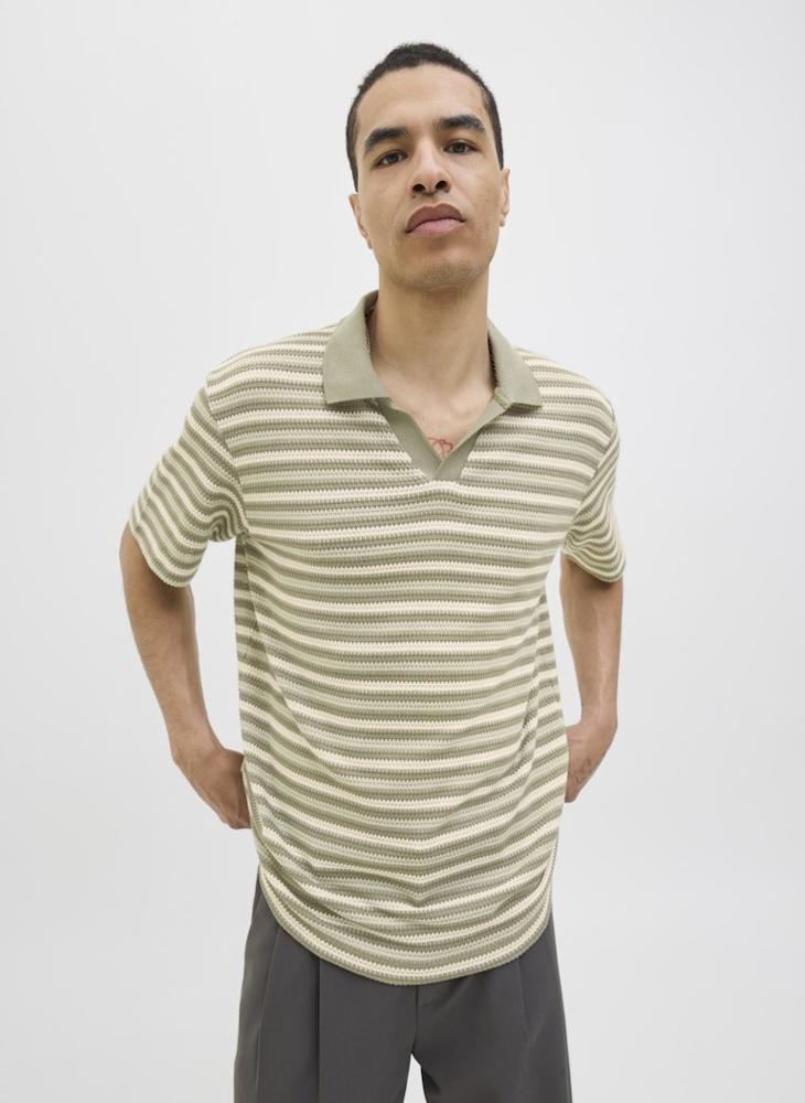 JACK & JONES Jprbluharry Short Sleeve  Split Neck Polo Shirt  - Image 3