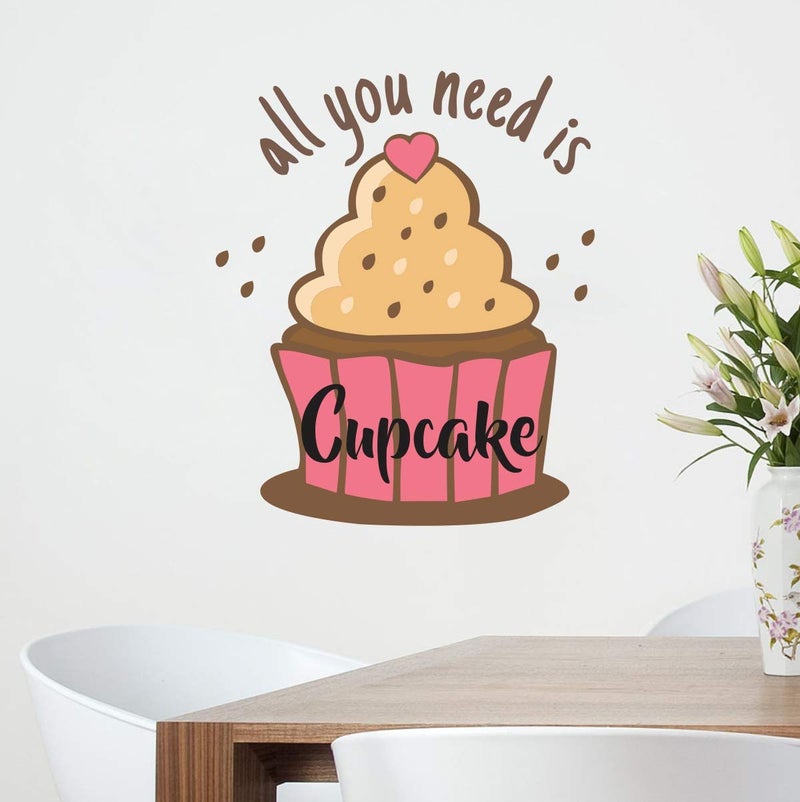Sticker Studio Cupcake Wall Sticker & Decal (PVC Vinyl, Size - 58 Cm X 41 Cm) - Image 1
