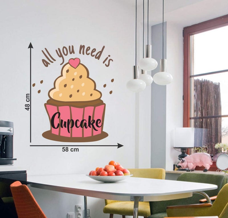 Sticker Studio Cupcake Wall Sticker & Decal (PVC Vinyl, Size - 58 Cm X 41 Cm) - Image 3