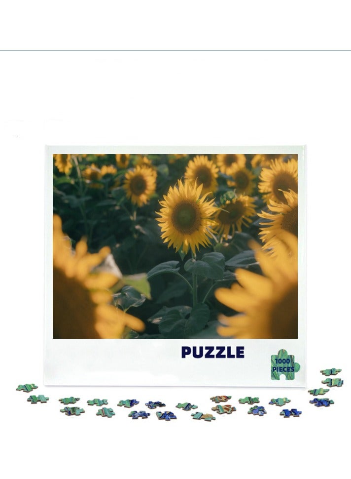 Anna 1000-Piece Sunflower Landscape Puzzle - Engaging Brain Teaser for Nature Lovers - Image 2