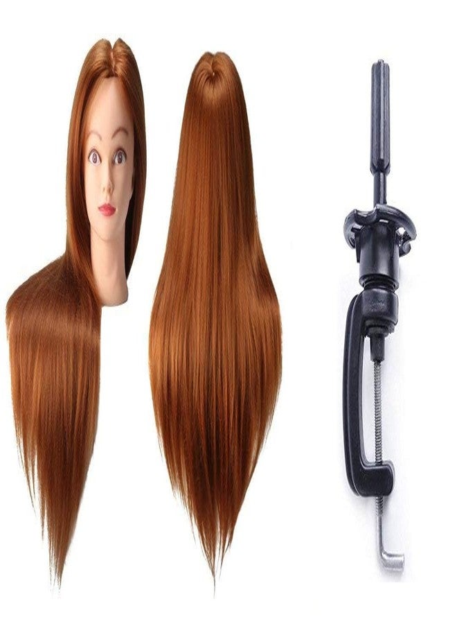 IAS Human Hair Dummy For Hair Styling With Clamp Stand | Hair Dummy for Hair Styling Practice - Image 1