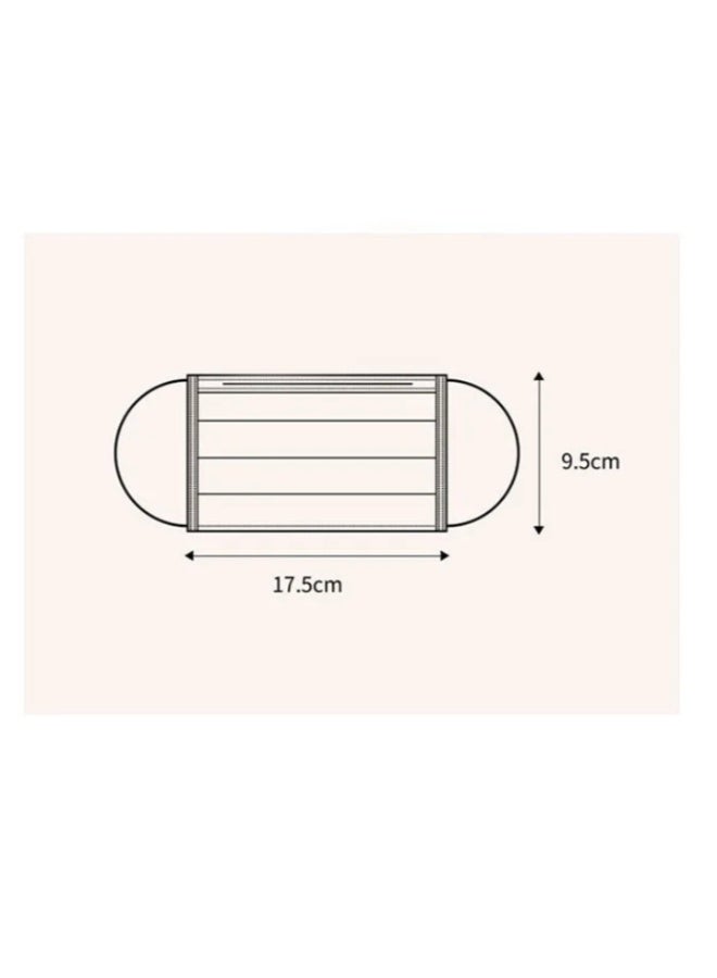 Masksheets 50 Pcs Disposable Individual Packs Anti Dust Face Masks, Breathable 3 Layer Non Woven Mask Facial Set, Metal Nose Clip Elastic Earloop Mouth Cover (Green) - Image 2