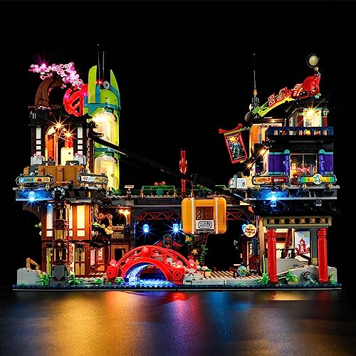 GEAMENT LED Light Kit Compatible with Lego NINJAGO City Markets for NINJAGO 71799 Model Set Model Set Not Included - Image 1