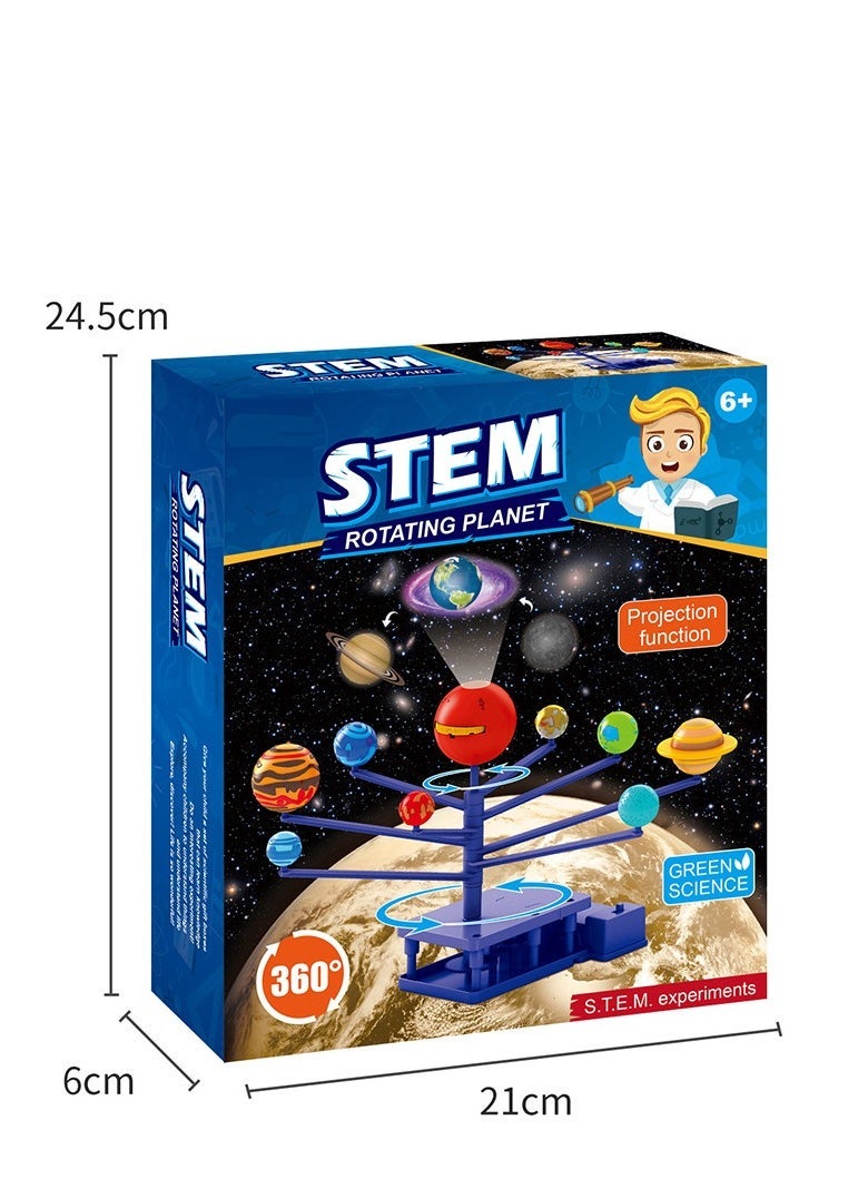 STEM - Power planet, with projection automatic rotation ,Science and Physics home chemical lab Educational Game for kids and It is an educational game that helps focus, creativity,Children's DIY 6+ Years - Image 1