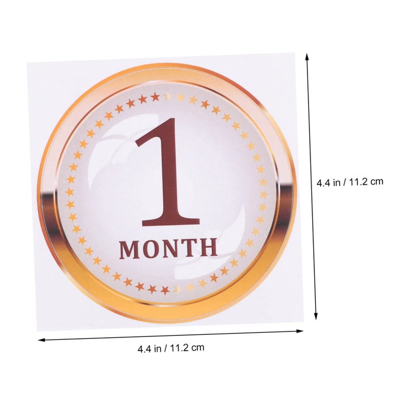 1 Set Newborn Month Sticker First Year Growth Stickers for Scrapbooking Milestone Photos Easy To Use Baby Monthly Milestone Stickers Photography Memory - Image 4