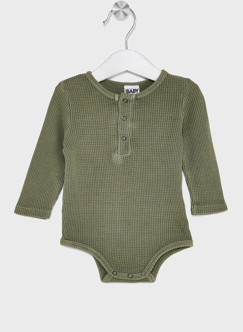 Cotton On 2 Pack Long Sleeve Waffle Bubbysuit