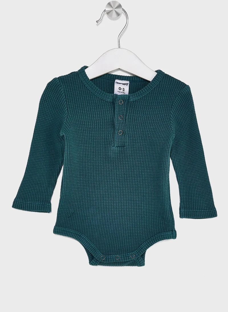 Cotton On 2 Pack Long Sleeve Waffle Bubbysuit