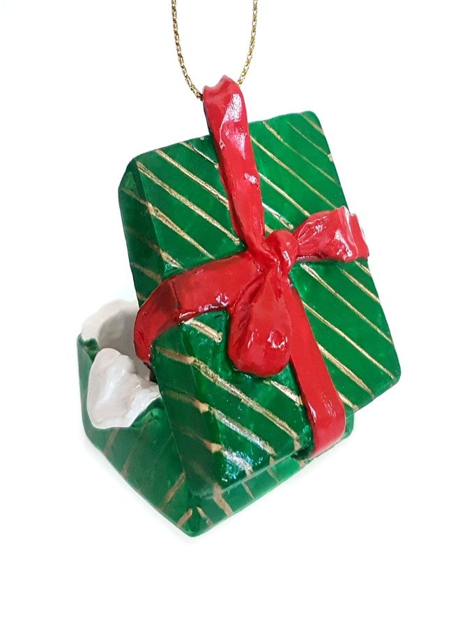 Conversation Concepts Gray Wolf Gift Box Christmas Ornament - Delightful! - Image 2
