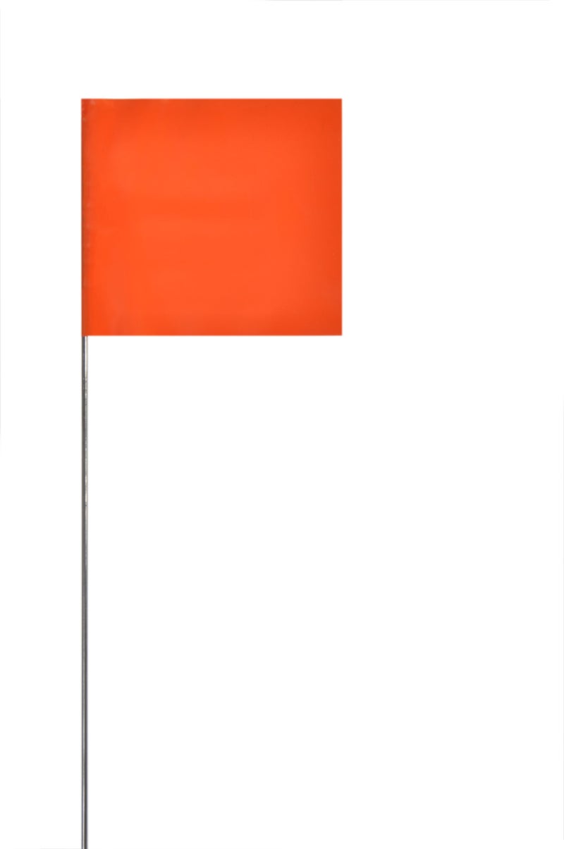 Swanson Tool Co. , Inc Swanson FOG30100 2-Inch by 3-Inch Marking Flags with 30-Inch Wire Staffs, Orange 100 Pack - Image 2