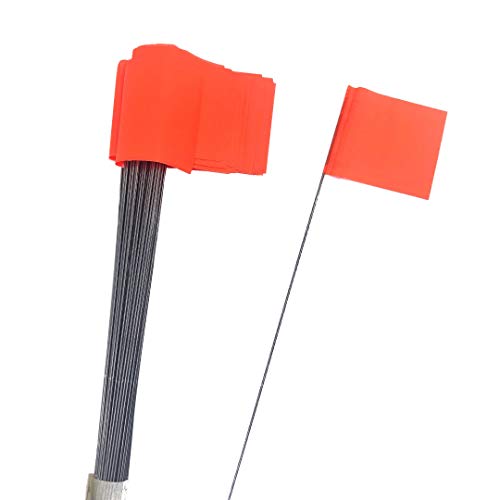 Swanson Tool Co. , Inc Swanson FOG30100 2-Inch by 3-Inch Marking Flags with 30-Inch Wire Staffs, Orange 100 Pack - Image 3
