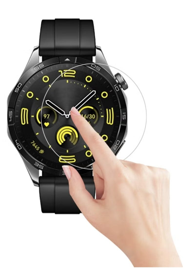 X-level 2 Pcs Huawei Watch GT 4 46mm Hydrogel Screen Protector Invisible HD Clear Film Anti Scratch Guard-Smooth/Bubble-Free For Watch Protective Film TPU Hydrogel Film Anti Scratch Full Screen  - Image 4
