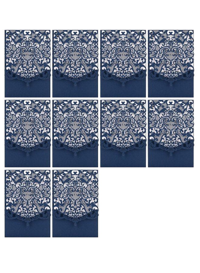 NIBEMINENT 10-Piece Floral Invitation Card Holder Set With Inner Sheet 