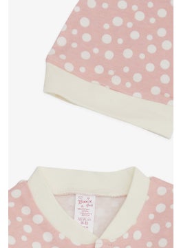 Breeze Baby Girl Booties Jumpsuit Polka Dot Patterned 0-3 Months-6 Months, Pink 