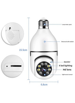 Bulb Camera Shake Head Machine HD Night Vision 360 Degree Rotating Wifi Home Security Small Yellow Man Camera-Color:White Bare Metal (without Memory Card) - pzsku/Z7979D5E1A4E2AF2ADA48Z/45/1746230464/d2bb0f5a-9f95-47a2-b837-8eb4e7f255dd