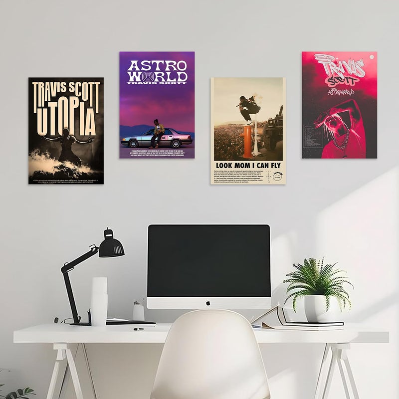 Wallgasm مجموعة ملصقات ترافيس سكوت - 6 مطبوعات جمالية - Image 4