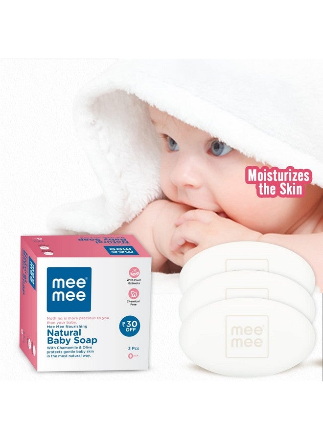 mee mee Gentle Baby Soap 75G (Pack Of 3) | Gentle Bathing Bar Infused With Chamomile, Olive, Almond Oil, And Milk Extracts | Dermatologist Tested For Soft Baby Skin | Tear-Free Formula | Paraben Free - Image 5