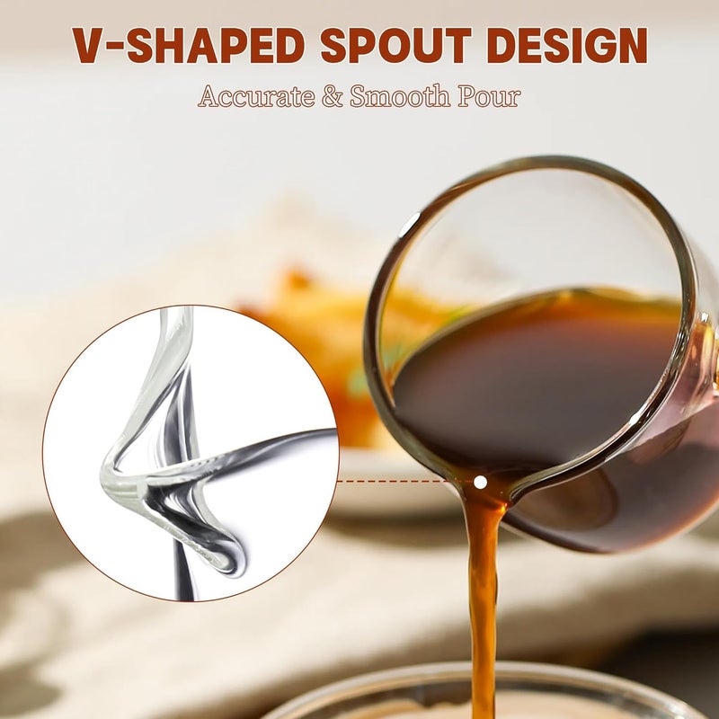 Gulex Espresso Cups, Glass Coffee Espresso Cups with Pour Spout, 4.3 oz, Clear, Set of 2 (Set of 2) - Image 4