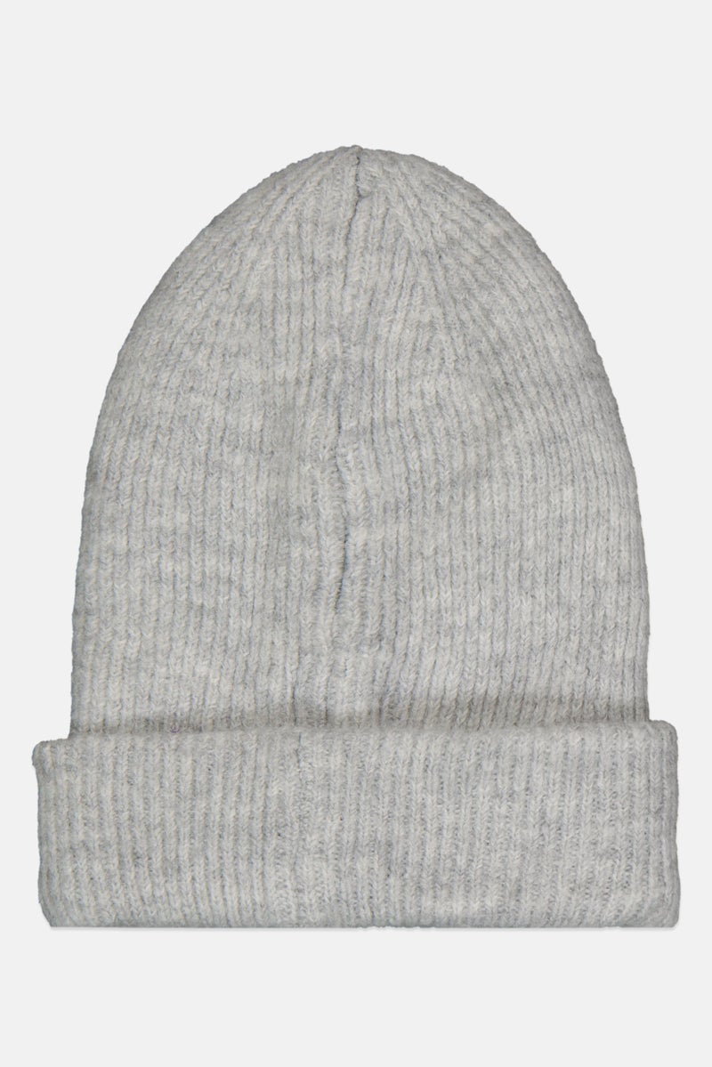 Mohito Women Crochet Jersey Beanie, Light Grey - Image 2
