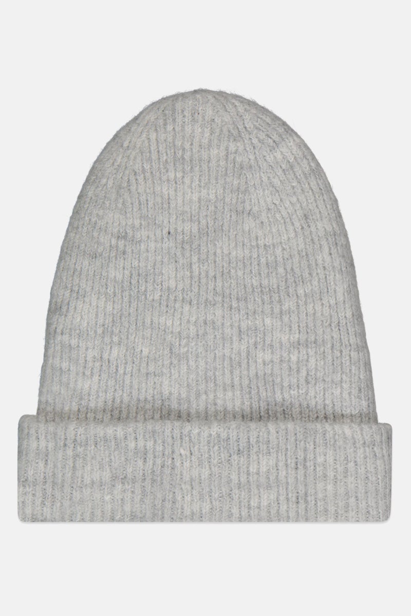 Mohito Women Crochet Jersey Beanie, Light Grey - Image 1
