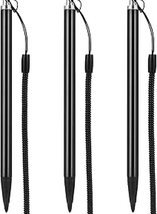 3Pcs Black Capacitive Stylus Pen with Spring Rope for Accurate Writing Drawing All Touchscreen Devices - Image 1