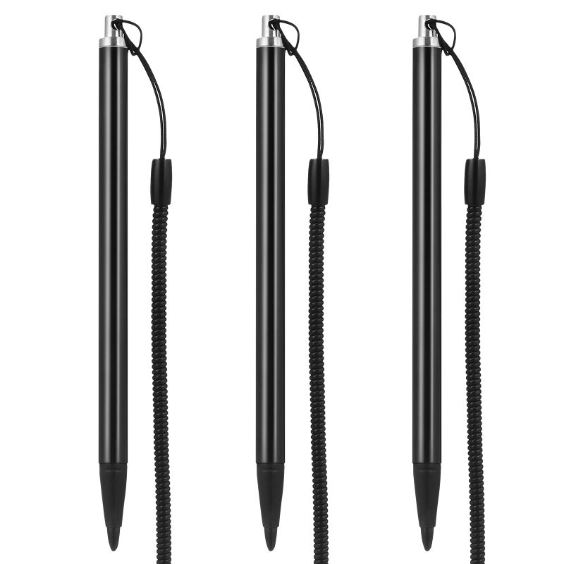 3Pcs Black Capacitive Stylus Pen with Spring Rope for Accurate Writing Drawing All Touchscreen Devices - Image 2