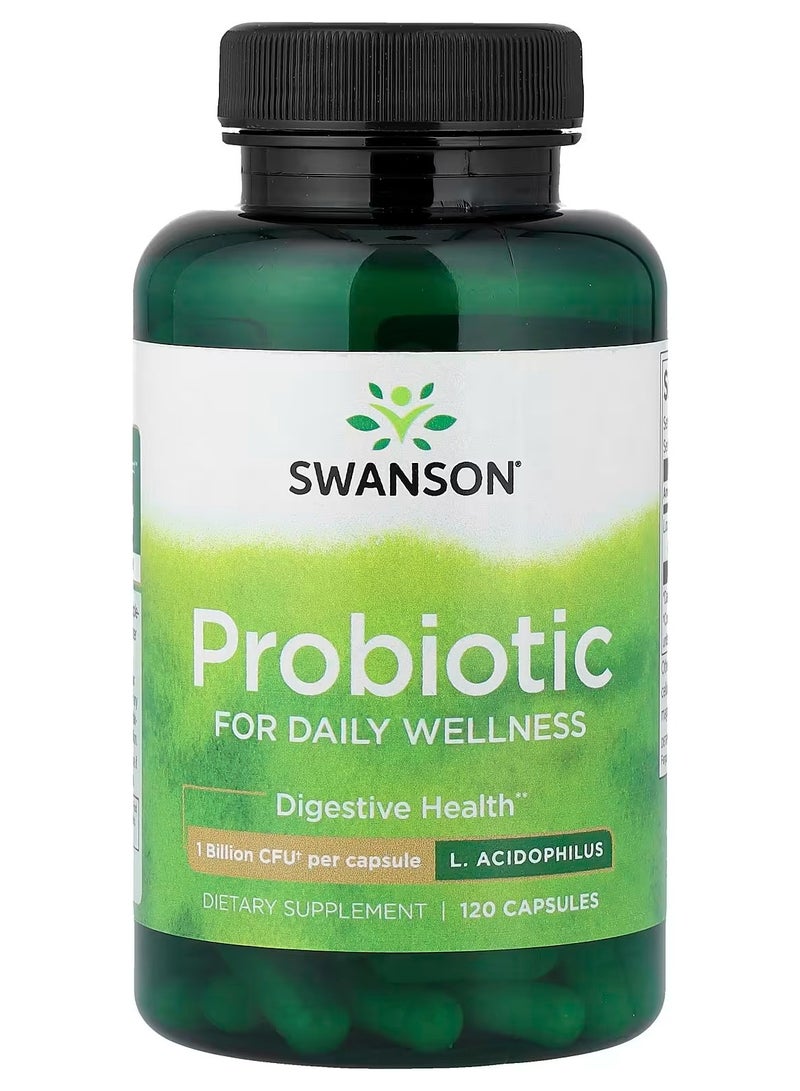 Swanson, Probiotic 120 Capsules (1 Billion CFU per Capsule)