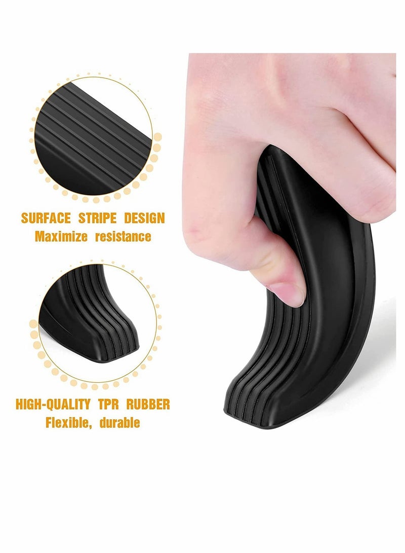 Y&D Door Stoppers for Floor Rubber Stop Wedge, Gaps and Prevent The Lock-Outs,Floor Sturdy Stackable Carpet Heavy Duty Door,Anti-Slip Design (3 Pack, Black)  - Image 5