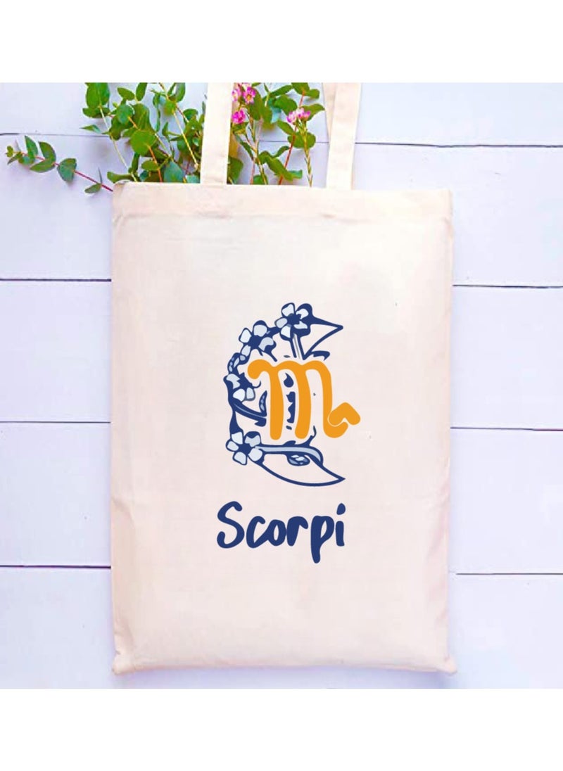 PRINTSHOP4ME - Zodiac Design Eco-Friendly Cotton Bag - Reusable Tote for Astrology Fans - Gift for Astrology Lovers - Perfect for Shopping and Grocery Bags - Tote Bags for Women - Image 1