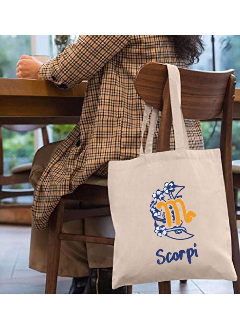 PRINTSHOP4ME - Zodiac Design Eco-Friendly Cotton Bag - Reusable Tote for Astrology Fans - Gift for Astrology Lovers - Perfect for Shopping and Grocery Bags - Tote Bags for Women - Image 1