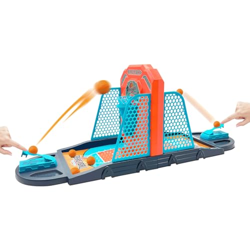 Anemeeoke Basketball Shooting Game Toy Funny Shooting Game Desktop Table Basketball Games Set Fast and Frenzied Launching ball Including 1 Basketball Stand and 10 Balls Gift for Kids 310 Year Old - Image 1