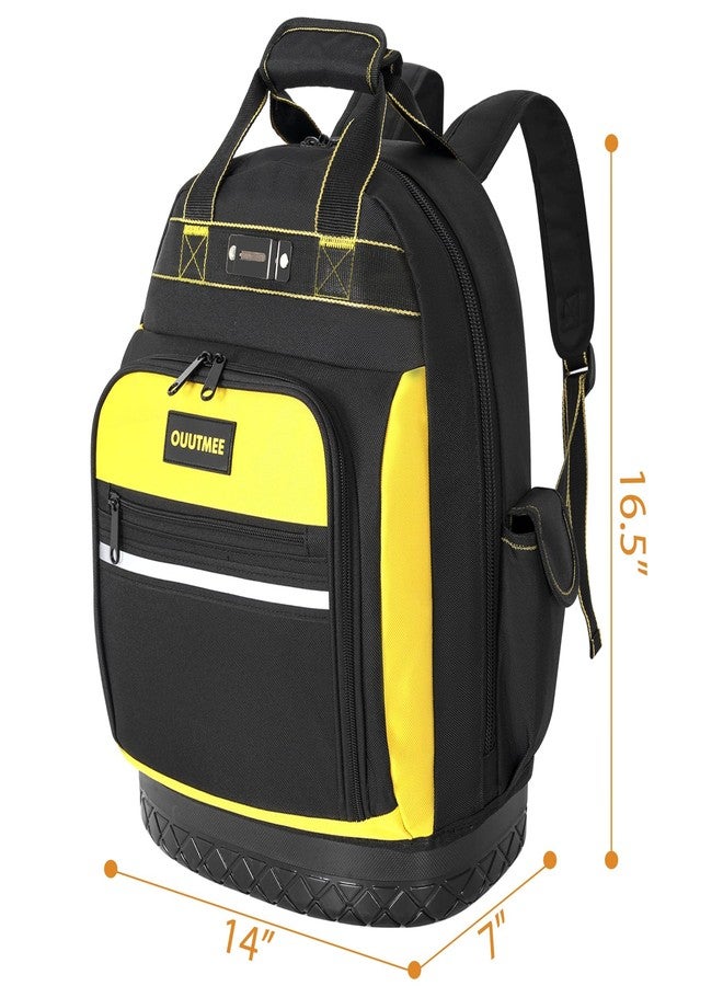 OUUTMEE Tool Backpack, Tools Bag with Multi-Use Pockets, Waterproof Tool Bag with Padded Shoulder, Back, and Waist Straps - Image 5