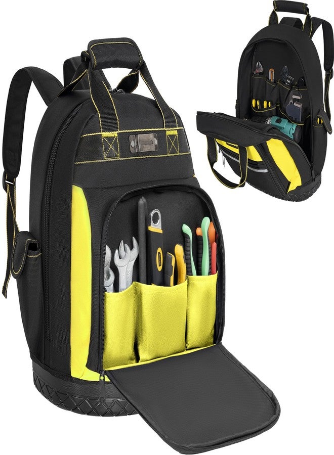 OUUTMEE Tool Backpack, Tools Bag with Multi-Use Pockets, Waterproof Tool Bag with Padded Shoulder, Back, and Waist Straps - Image 1