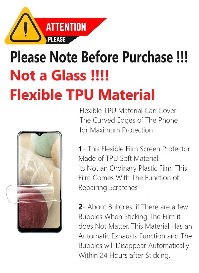 Unipha Flexible TPU Screen Protector Designed For Samsung Galaxy A12 Clear HD Self Healing Unbreakable Film - Image 2