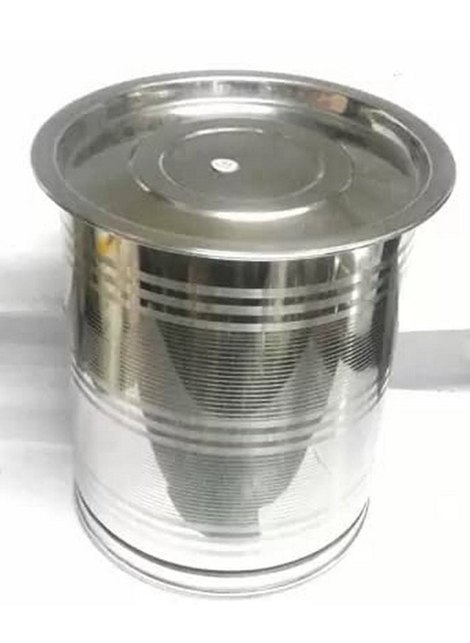 Sonanshi Sonanshi Stainless Steel Atta Tanki/Container/Box/Drum/Pawali/Tanki with Lid (18 Litre)  - Image 2