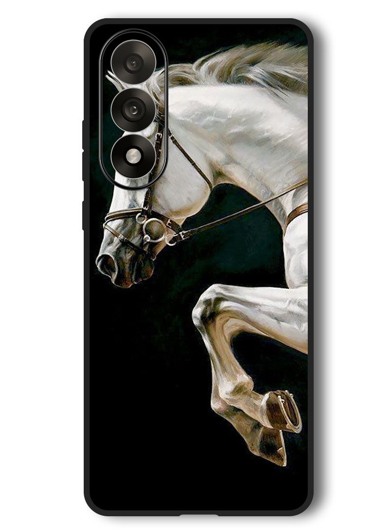 Theodor Case Compatible with OnePlus Nord 5 6.83 Inch Protection Shockproof Bumper Cover Horse Running - Image 1