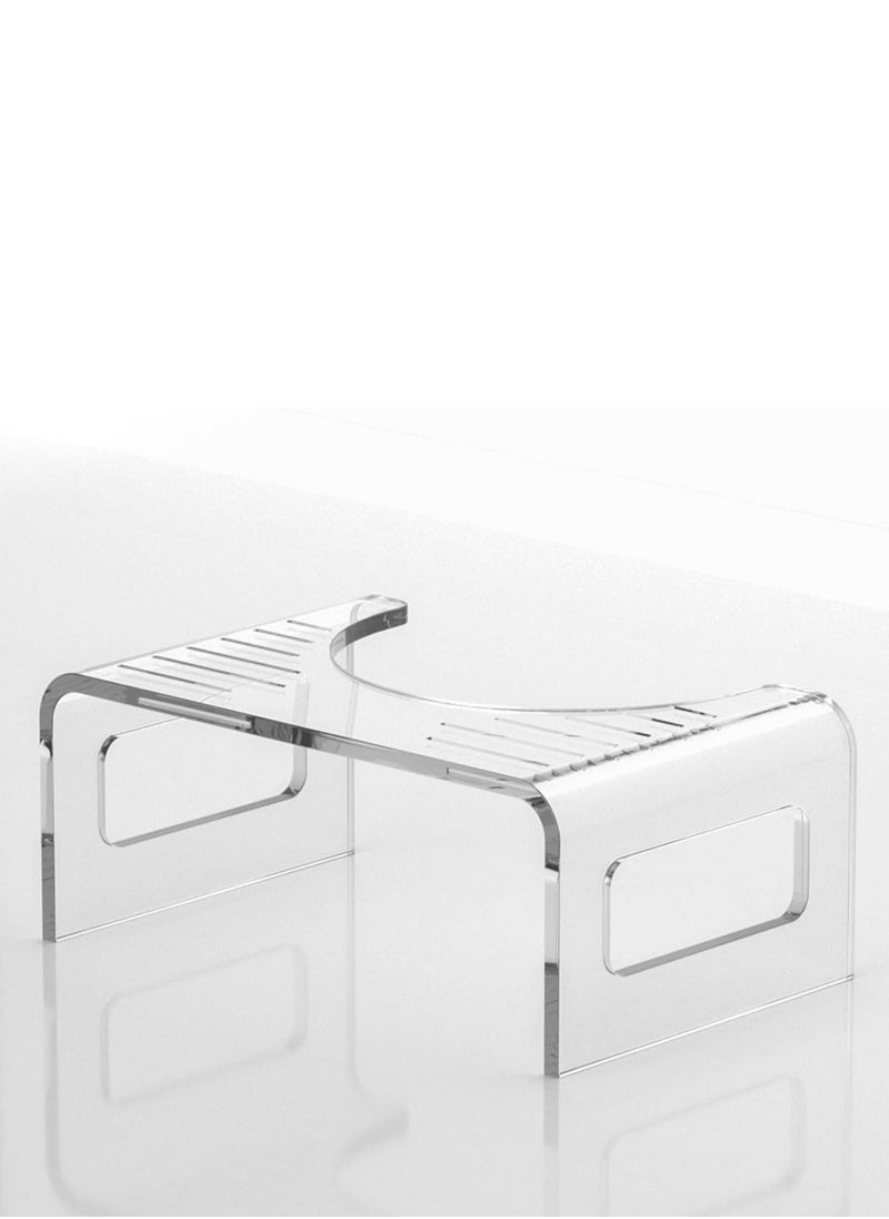 Generic - 7 Inches Acrylic Toilet Stool, Clear Bathroom Stool for Adults, Modern Design Non-Slip Stool, Strong Load-Bearing, Blends Seamlessly Into Any Bathroom - Image 1