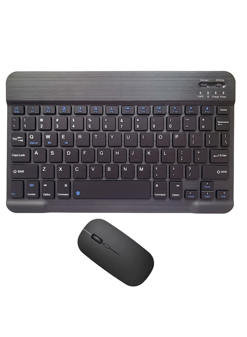 Arabic and English Bluetooth Keyboard and Mouse Combo Ultra Slim Portable Compact Wireless Mouse Keyboard Set for IOS Android Windows Tablet Phone iPhone iPad Pro Air Mini - Image 1