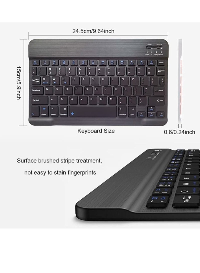 Arabic and English Bluetooth Keyboard and Mouse Combo Ultra Slim Portable Compact Wireless Mouse Keyboard Set for IOS Android Windows Tablet Phone iPhone iPad Pro Air Mini - Image 3