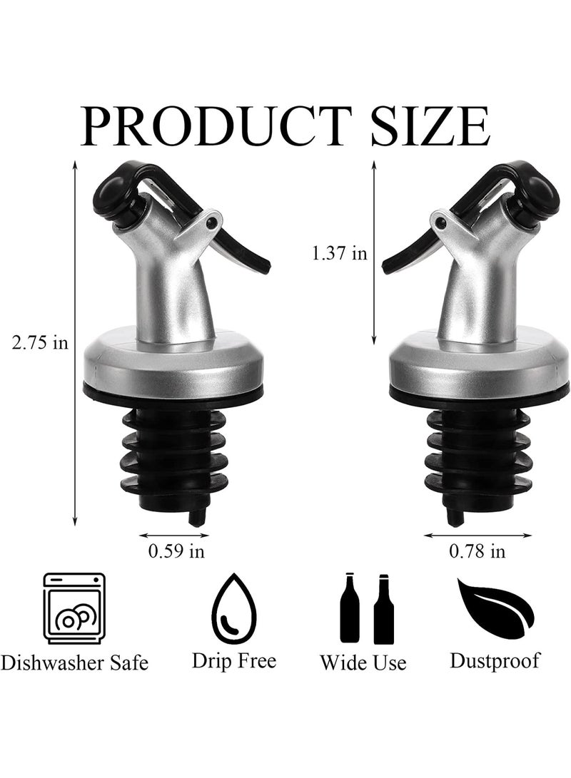 SUNSAR 15PCS Oil Vinegar Bottle Stopper Spout Leakproof Nozzle Dispenser,Leak-proof Nozzle with ABS Lock Sauce Boat Bottle Stopper Of Kitchen BBQ Tool - Image 2