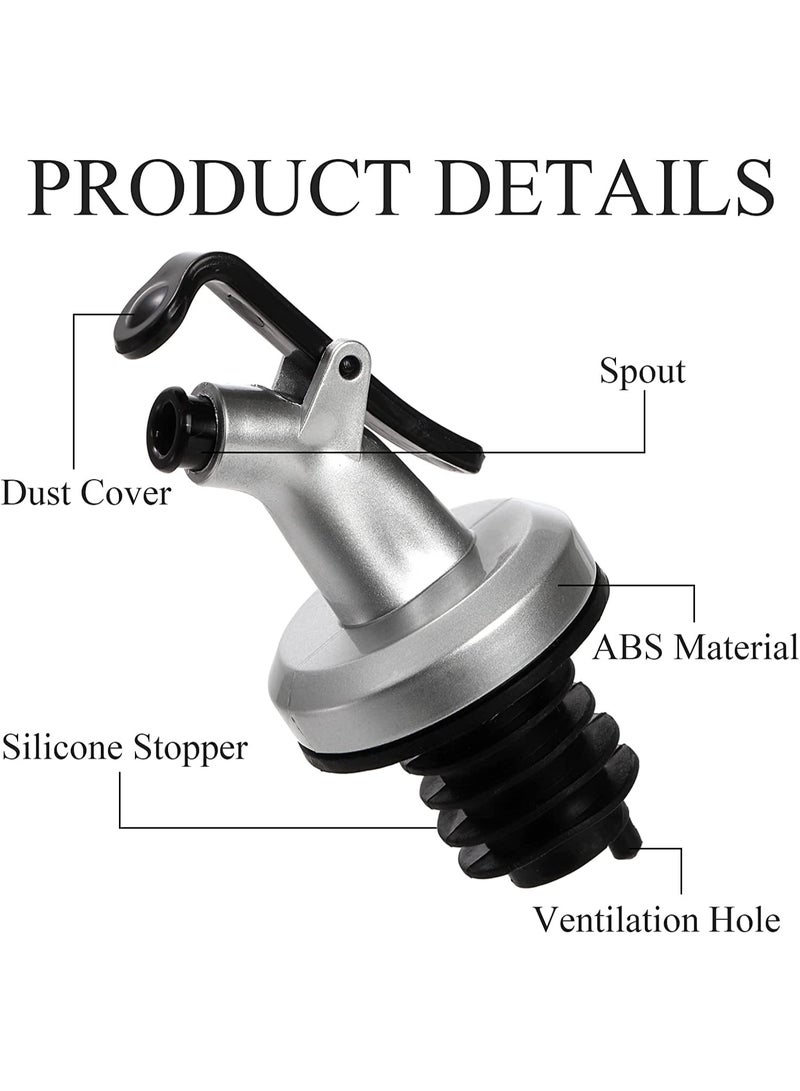 SUNSAR 15PCS Oil Vinegar Bottle Stopper Spout Leakproof Nozzle Dispenser,Leak-proof Nozzle with ABS Lock Sauce Boat Bottle Stopper Of Kitchen BBQ Tool - Image 3