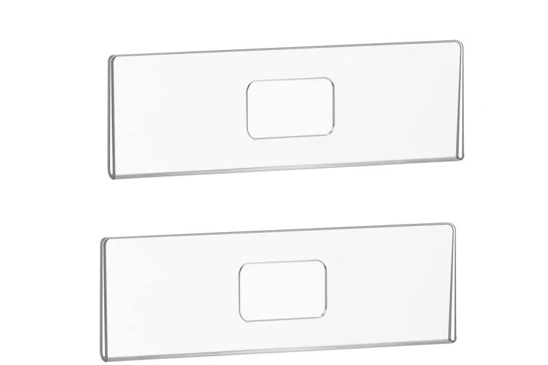 Kd Retail Kd Retail Acrylic Wall Name Plate Holder Horizontal with Double Sided Tape Name Plates Set Small License Plates Frame for Office Home Classroom Teacher Pack of 6