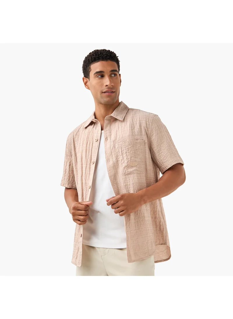 Lee Cooper Lee Cooper Textured Shirt with Front Pocket