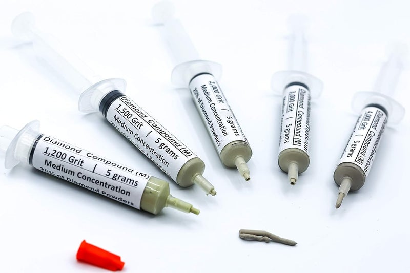 TechDiamondTools Diamond Polishing Compound Kit of 5 Polishing Paste USA Made 1200 1500 2000 3000 4000 Grit for Marble Glass Metal Rock Jewelry Resin Silver with 25% of Diamond Powder - Image 3