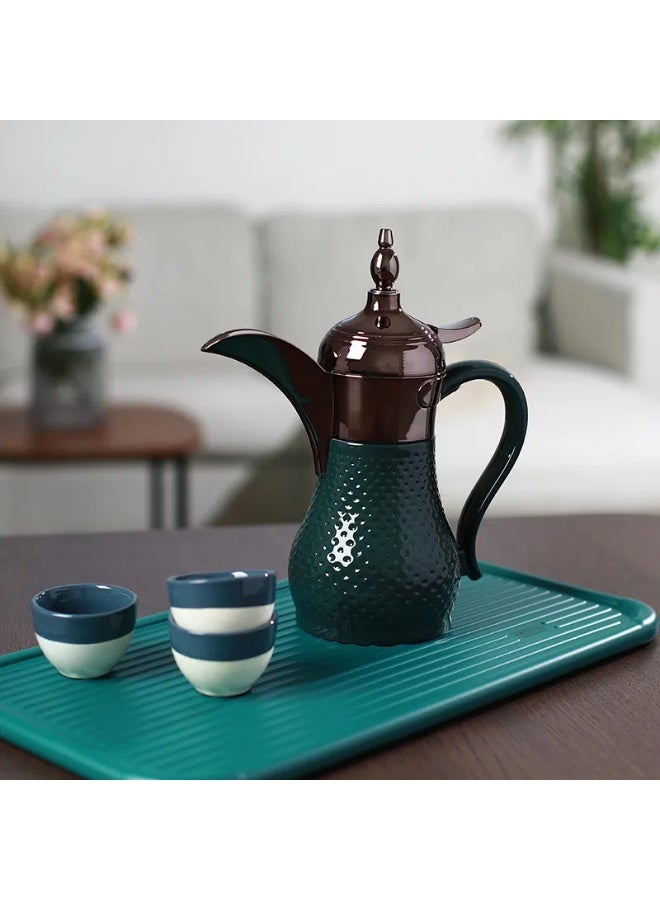 TAVOLO Liane steel thermos, dotted, 0.5 liter, green-brown - Image 1