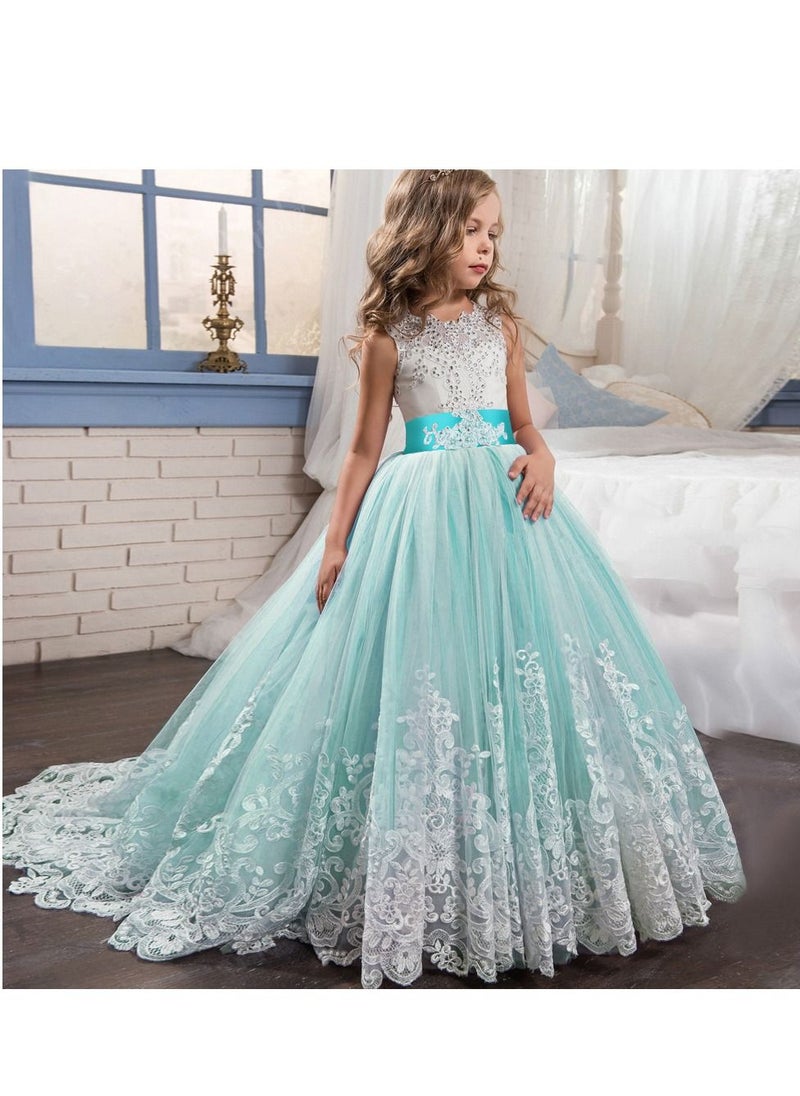 Loquat Fashionable Cute Girls Dresses Green 