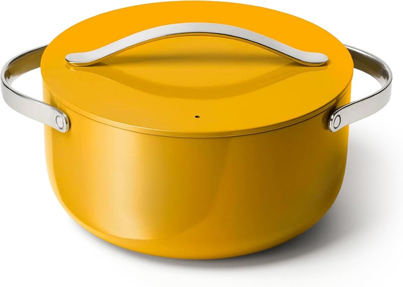 Caraway Nonstick Ceramic Dutch Oven Pot with Lid 65 qt 105  Non Toxic PTFE  PFOA Free  Oven Safe  Compatible with All Stovetops Gas Electric  Induction  Marigold - Image 1