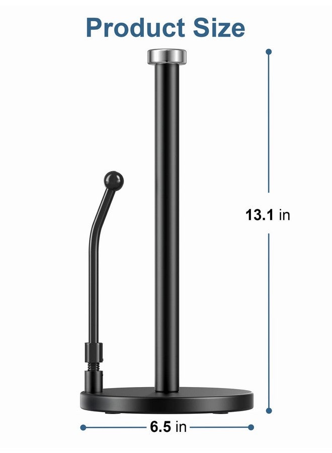 SMARTAKE SMARTAKE Paper Towel Holder, Stainless Steel Standing Paper Towel Organizer Roll Dispenser for Kitchen Countertop Home Dining Table, Black  - Image 3