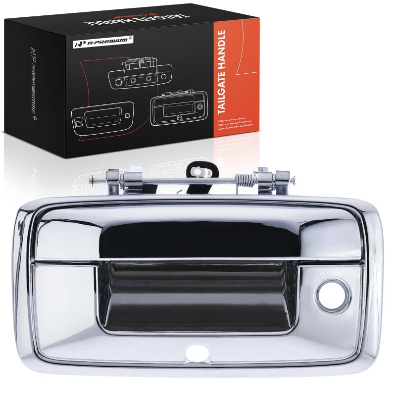 A-Premium APremium Tailgate Handle Liftgate Latch Handle with Camera Hole Compatible with Chevrolet Silverado 1500 LD 2500 HD 3500 HD GMC Sierra 1500 Sierra 1500 Limited 2500 HD 3500 HD 20162019 Chrome - Image 2